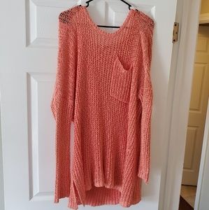 FREE PEOPLE TANGERINE SWEATER DRESS
